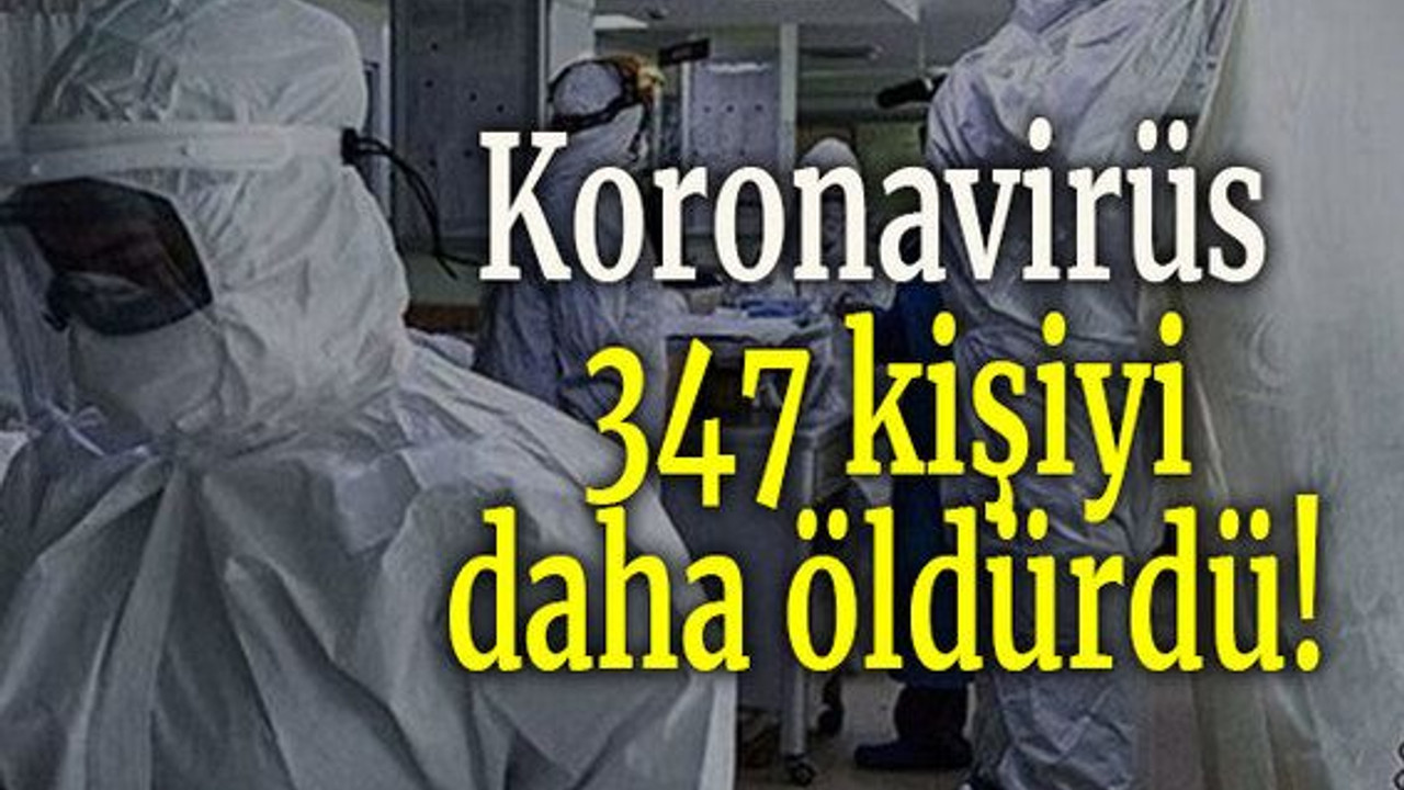 Koronavirüs 347 kişiyi daha öldürdü!